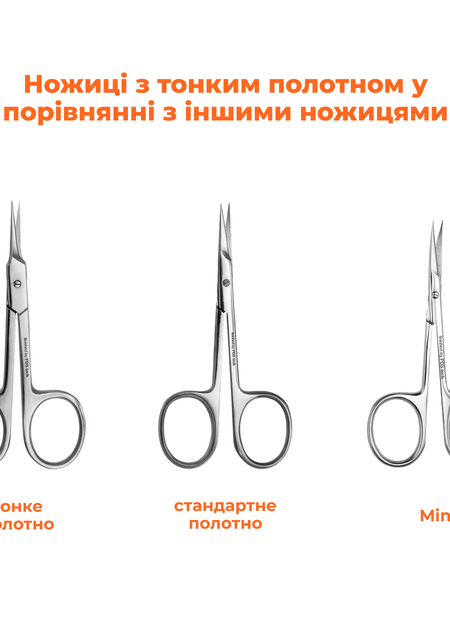 Cuticle scissors with thin blades