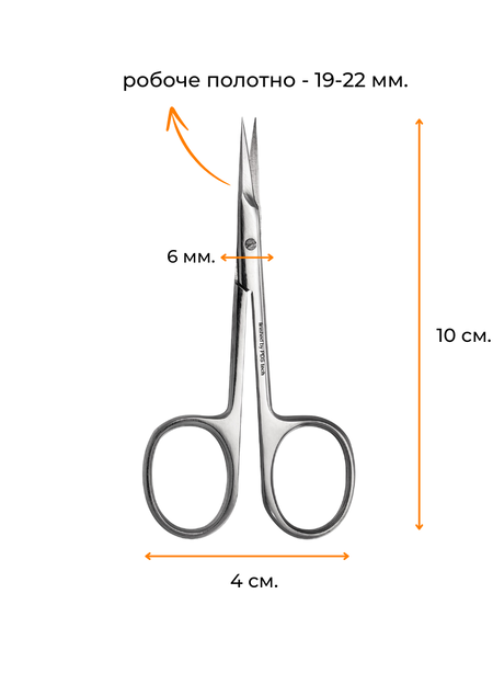 Cuticle scissors with standard blades
